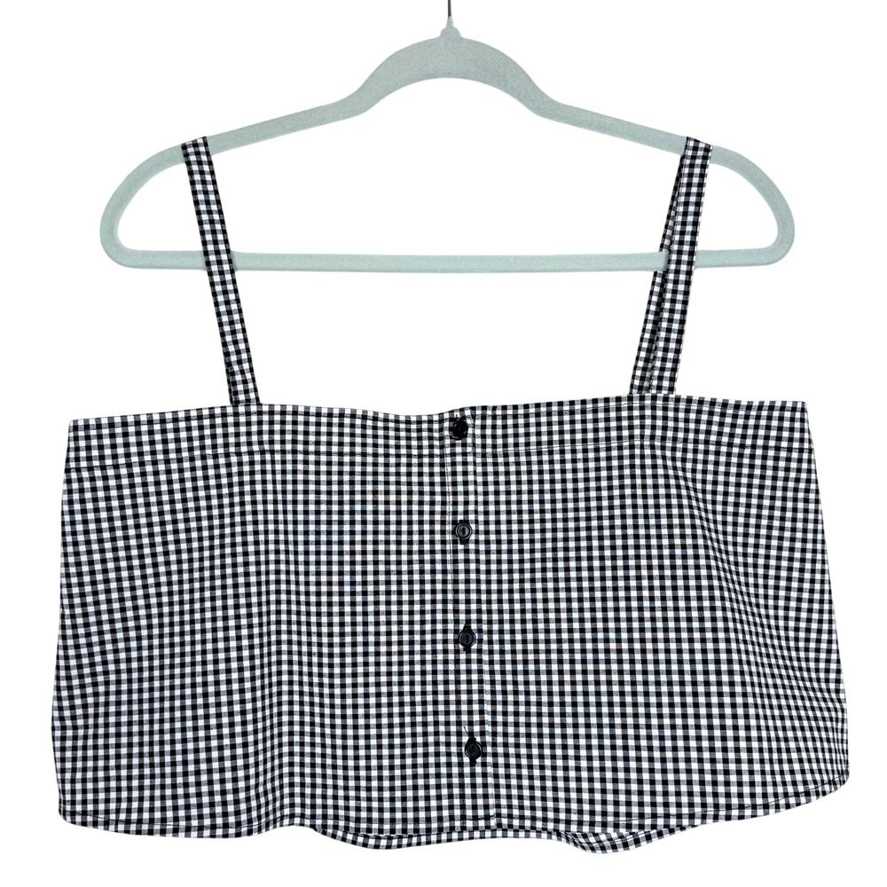 Shopbop Checkered Gingham Crop Top Size XL Cottagecore French Girl Preppy Tank
